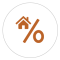 house in a percent sign